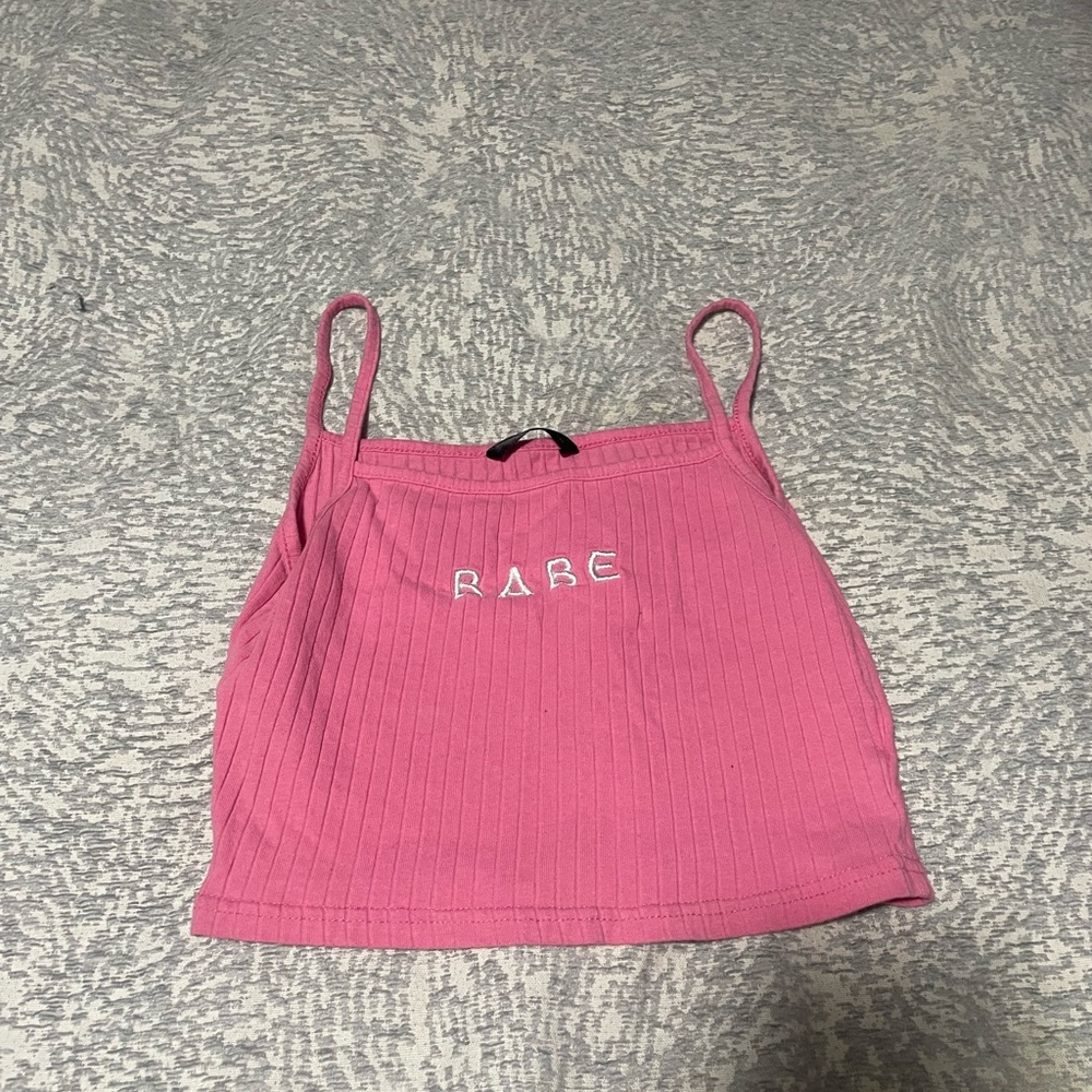 SHEIN Pink Ribbed Crop Top